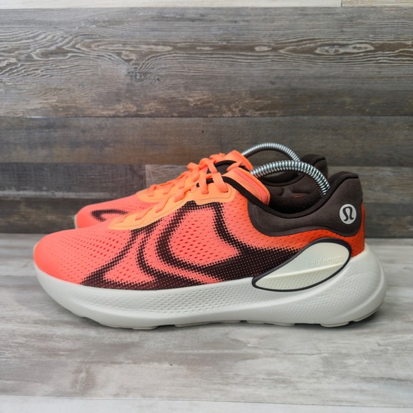 Lululemon Beyondfeel Run Shoes Joyphoric Coral Bone Espresso Womens Size 9.5 - Picture 2 of 11